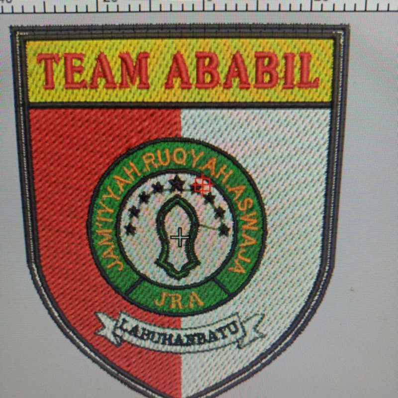 Patch Bordir Logo Jam'iyyah Ruqyah Aswaja (JRA) Logo Team Ababil