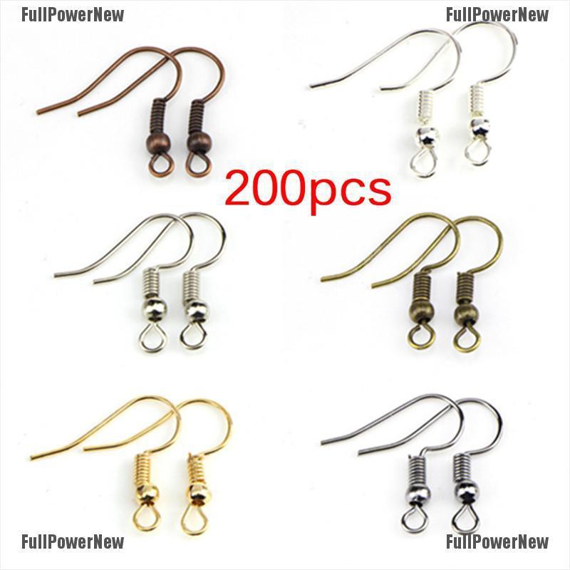 (Full) 200pcs/kantong Kait Telinga Manik-Manik Untuk Membuat Perhiasan Diy