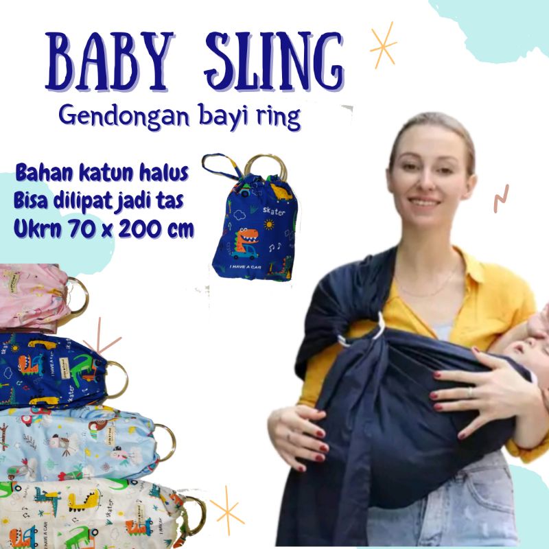 gendongan selendang bayi anak kain katun halus sling ring baby sling kado baby