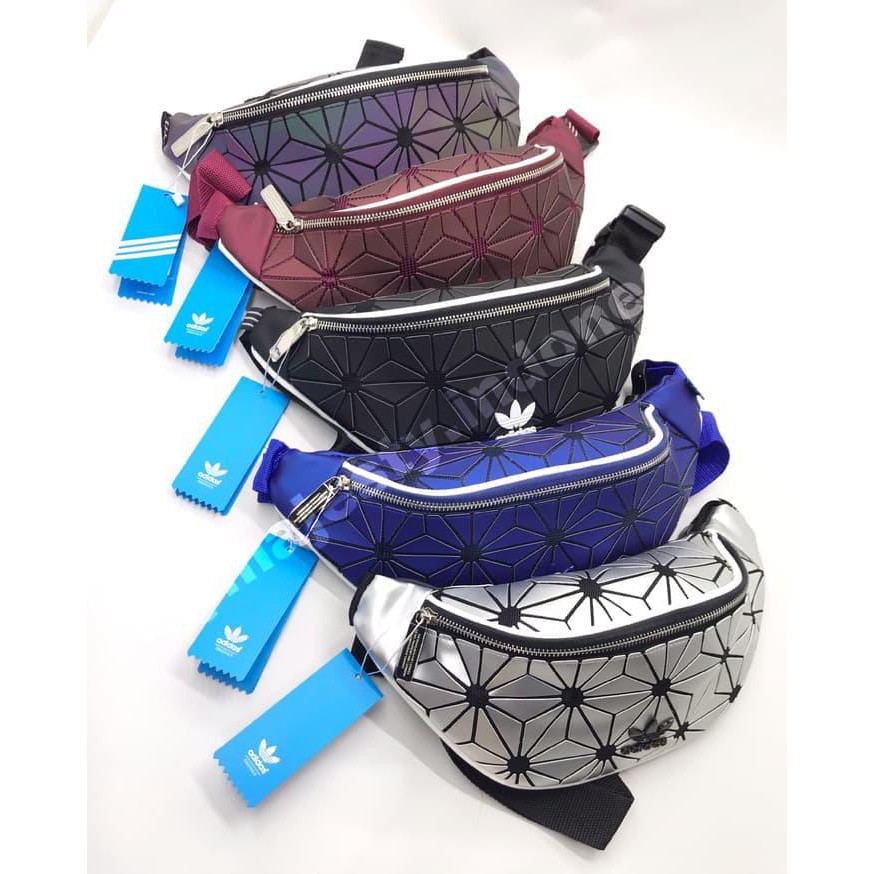 Tas Waistbag / Tas Pinggang adidas Diamond 3D Fashion Premium import - Silver