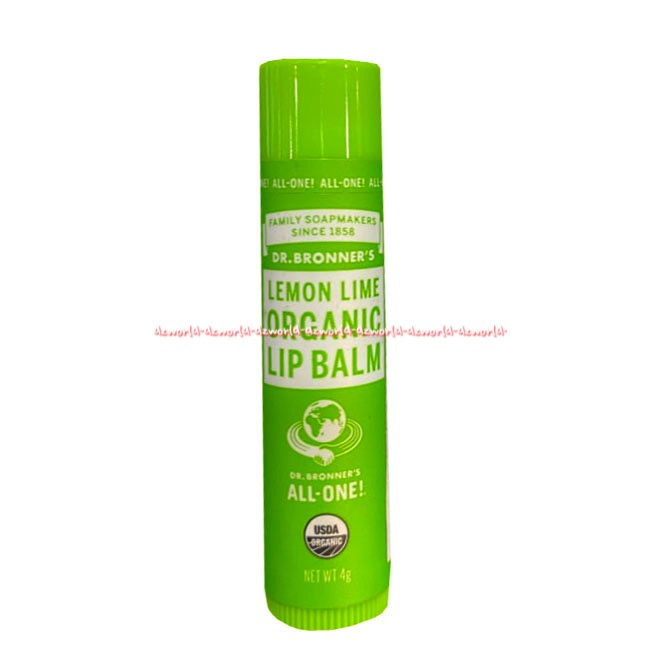 Dr Bronner's 4gr Lemon Lime Orange Ginger Organic Lip Balm All One Lip Gloss Pelembab Bibir Lipgloss Organik Dr Broner Drbronner's Broners