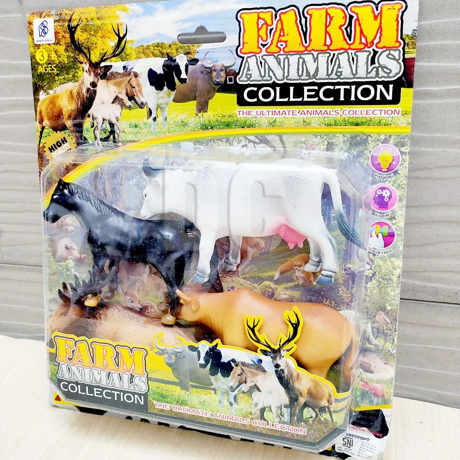 Diskon.. Farm Animals 9163 BESAR Mainan Hewan Ternak Kuda Sapi Kerbau Rusa Animal 7RL