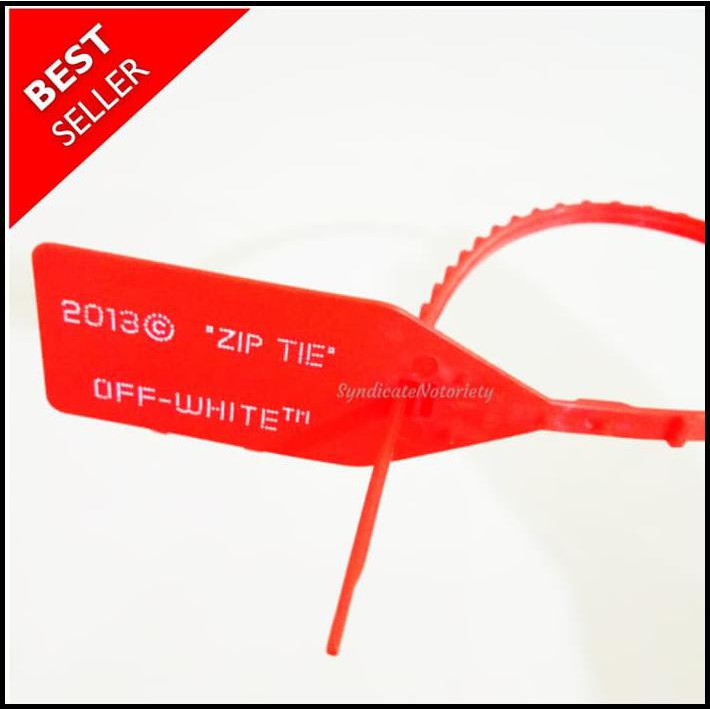 

BEST SELLER OFF WHITE ZIP TIE TAG LABEL MEDIUM QUALITY PRINTED