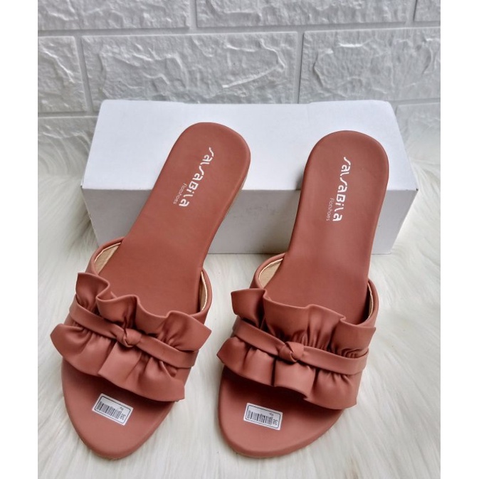 Sandal Teplek Wanita Kerut Rempel Terbaru Sendal Cewek