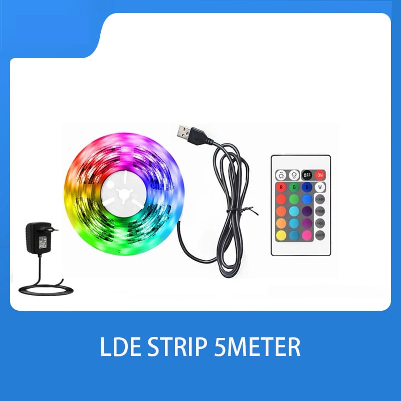 lampu led strip RGB/lampu hias RGB 5Meter Merek Hakamitsu