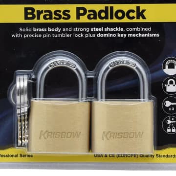 Gembok Kuningan krisbow / Brass padlock krisbow / gembok pintu