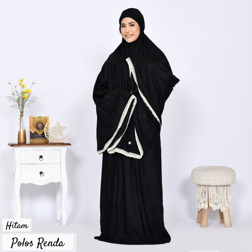 produsen Mukena dewasa polos renda rajut jumbo | rukuh polos warna