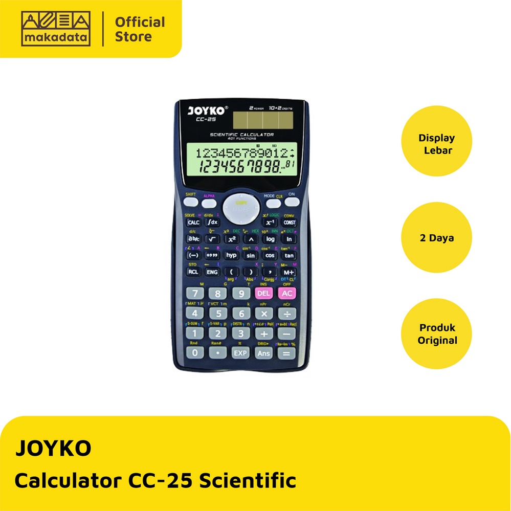 

CALCULATOR / KALKULATOR JOYKO CC-25 SCIENTIFIC MURAH