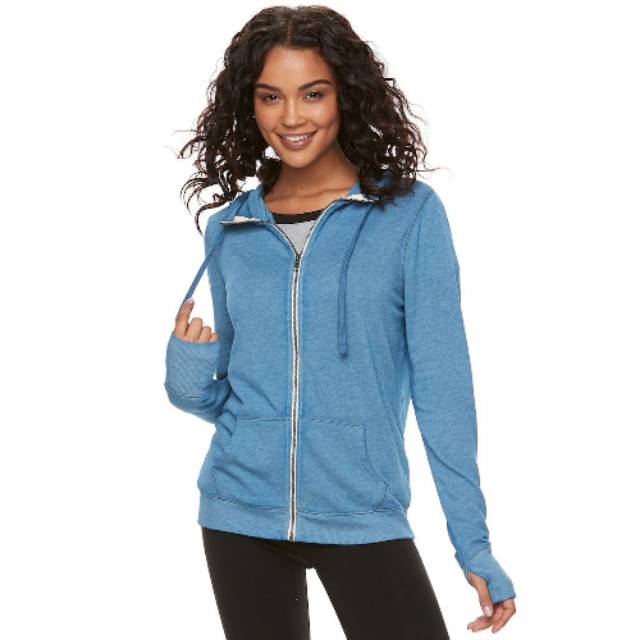 S.oliver solid zip up hoodie jacket (misty blue) ORIGINAL 100%