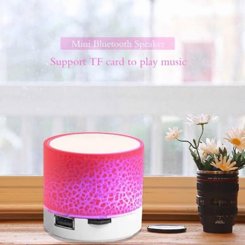 Speaker Bluetooth Music Musik Led Mini Portable Ceramic