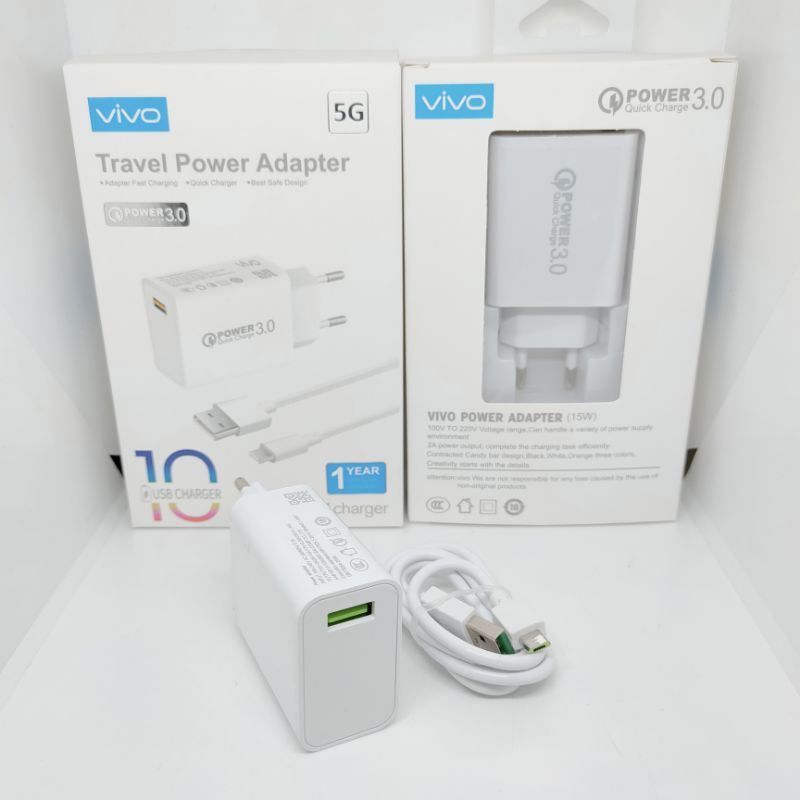 Charger Vivo 5G 15W Kabel Micro USB Power Quick Charger 3.0 Power Adapter