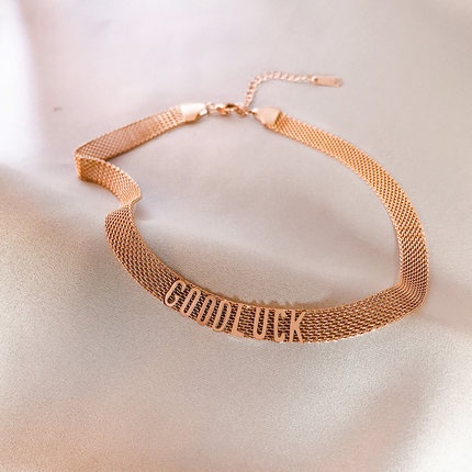 Kalung Titanium Steel Fashion GOODLUCK18k Rose Gold