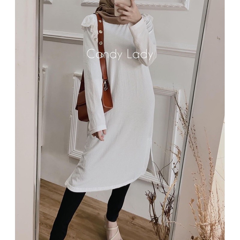 (KJI) TUNIK CENARA REMPEL DAILY WANITA TUNIK MOSCREPE PREMIUM