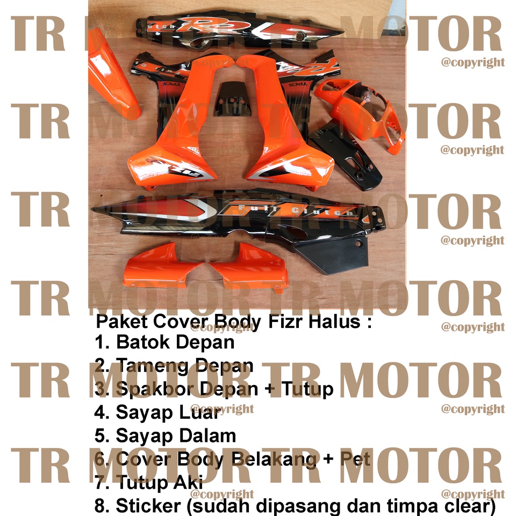 Cover Body Fizr F1zr Full Clutch Orange 2001 Full Set Halus Cover Bodi Yamaha Fiz r