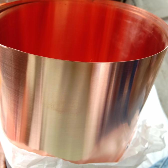 

plat tembaga lembaran tebal 0..4 mm 40 cm x panjang 50