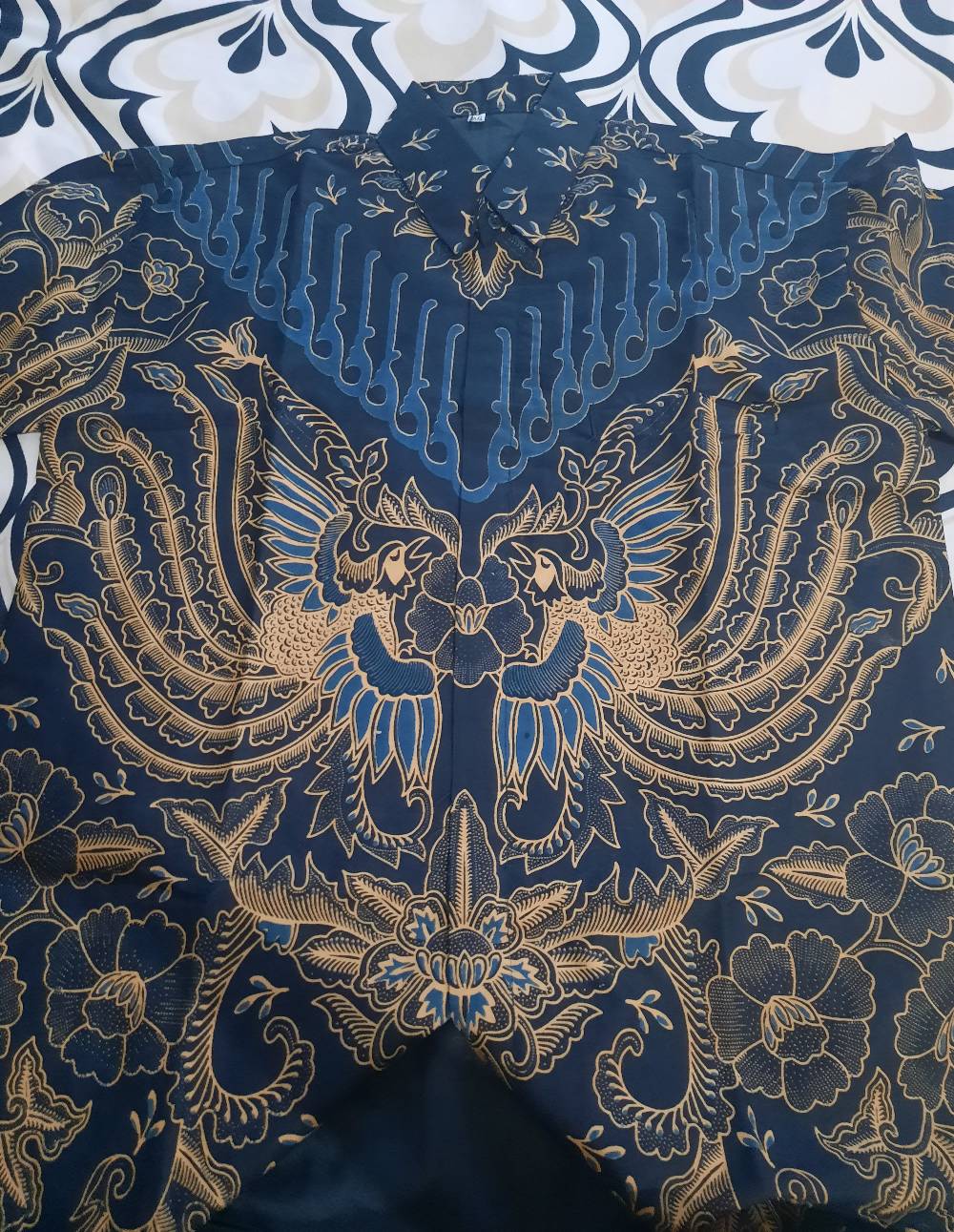 Peksi Biru Kemeja Batik Pria Modern Solo Atasan Batik By Kharis