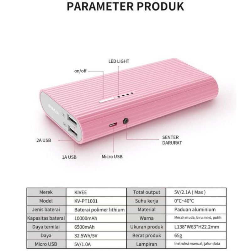 POWER BANK KIVEE Original