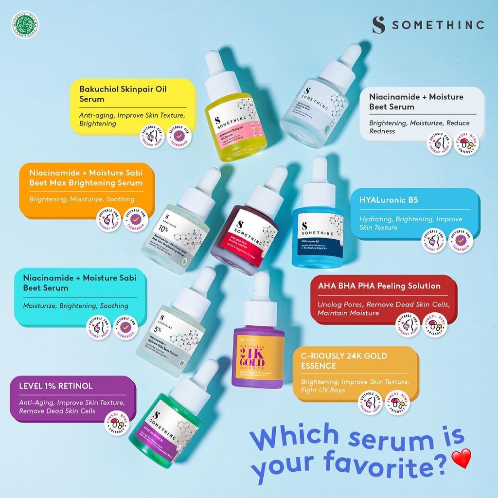 SOMETHINC SERUM NIACINAMIDE 5% | HYALURONIC B5 | BAKUCHIOL | AHA BHA | RETINOL | CERAMIC SOMETHINK