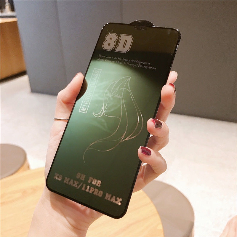 Pelindung Layar Tempered Glass 8D Untuk iPhone 14 13 12 11 Pro X XS Max XR 7 8 Plus