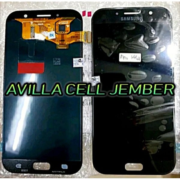 LCD TOUCHSCREEN FULLSET KONTRAS SAMSUNG GALAXY A7 2017-A720 A720F A720G A720H-BLACK HITAM Murah