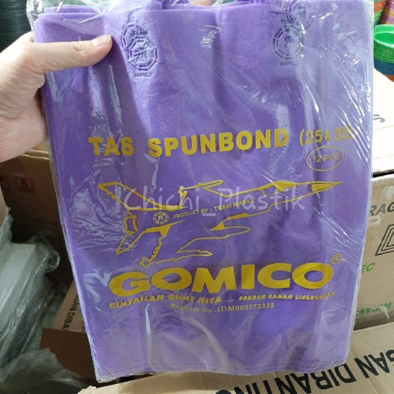 Kantong Spunbond 25x35 / Tas Kain / Goodie Bag Polos Tas Souvenir / Kantong Souvenir