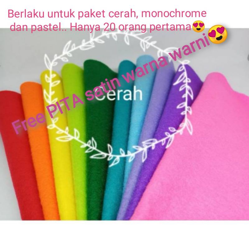 Kain flanel paket 10 warna