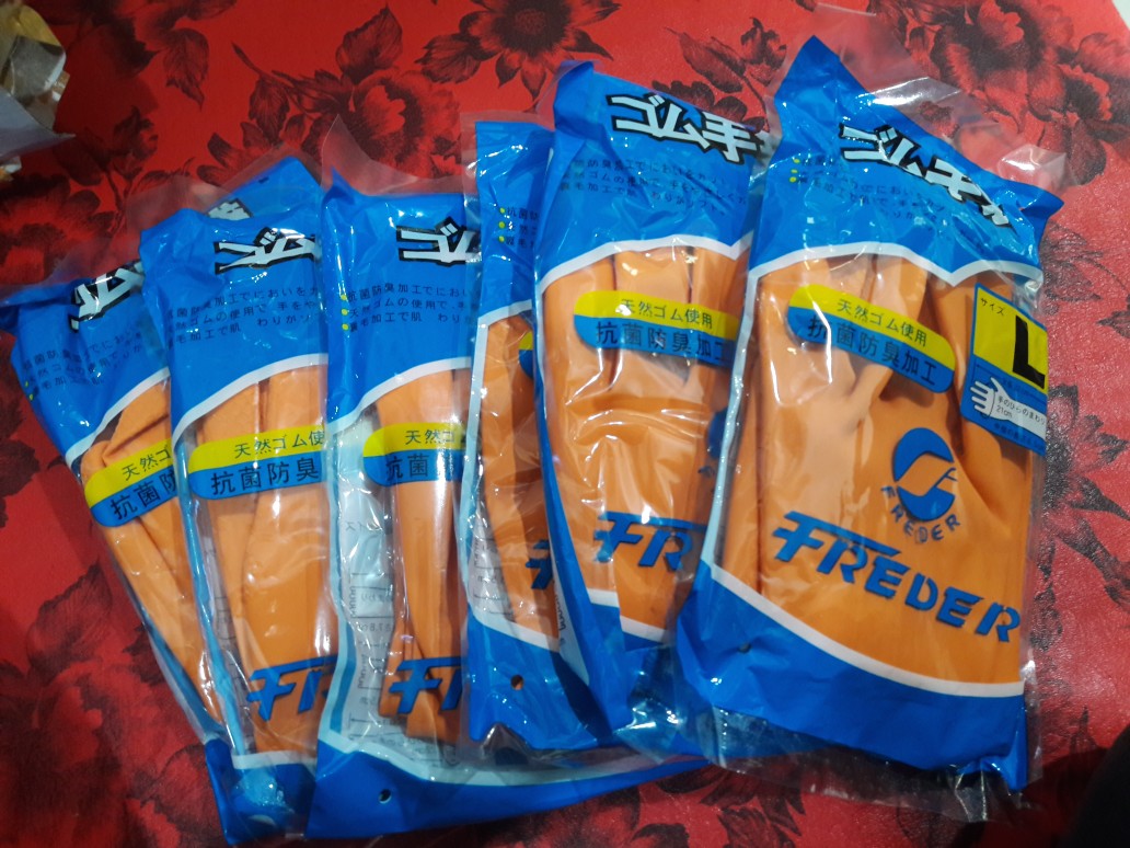 Sarung Tangan Latex Freder  (size L) / Sarung Tangan Cuci Piring Freder