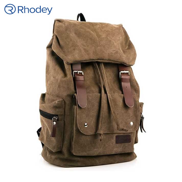 Rhodey Tas Ransel Canvas Retro Vintage Pria Wanita - Y-0208