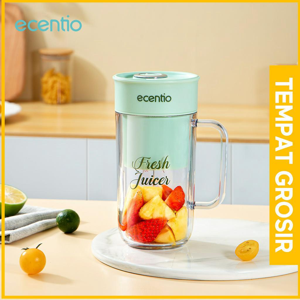 ecentio Blender Juice portable 8 Pisau 330ml silicone sekolah cup 2600mAh 60w/Ice Crusher/blander Rechargeable kecil USB charge/free cleaning stick