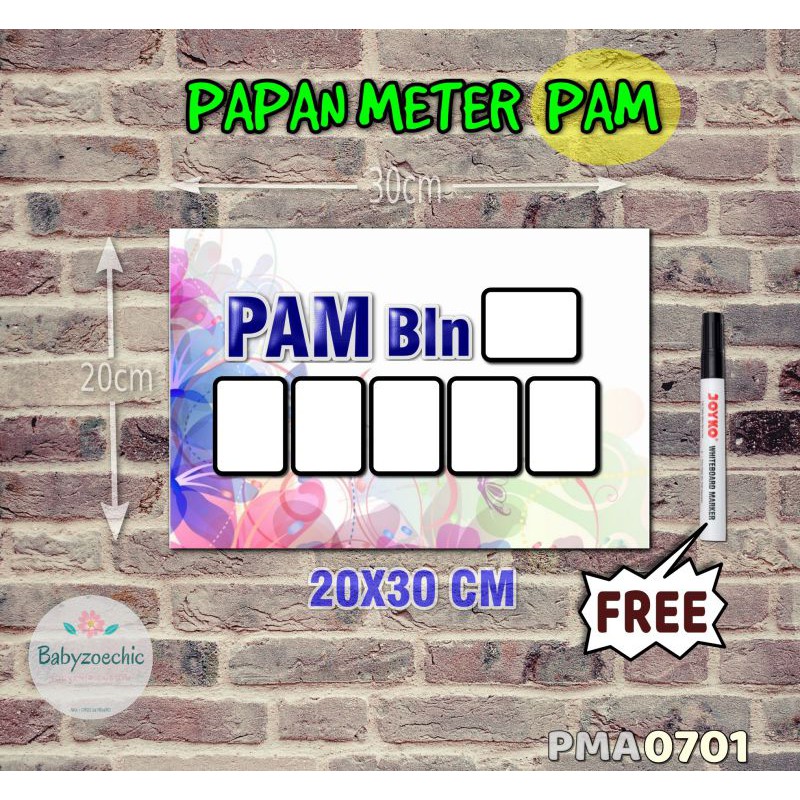 

Zoe Papan Meter Listrik PLN PAM motif Unik - Pastel 01
