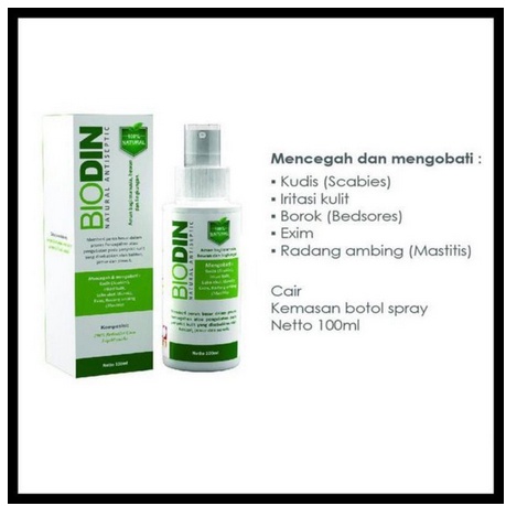 BIODIN SPRAY 100ML NATURAL ANTISEPTIC