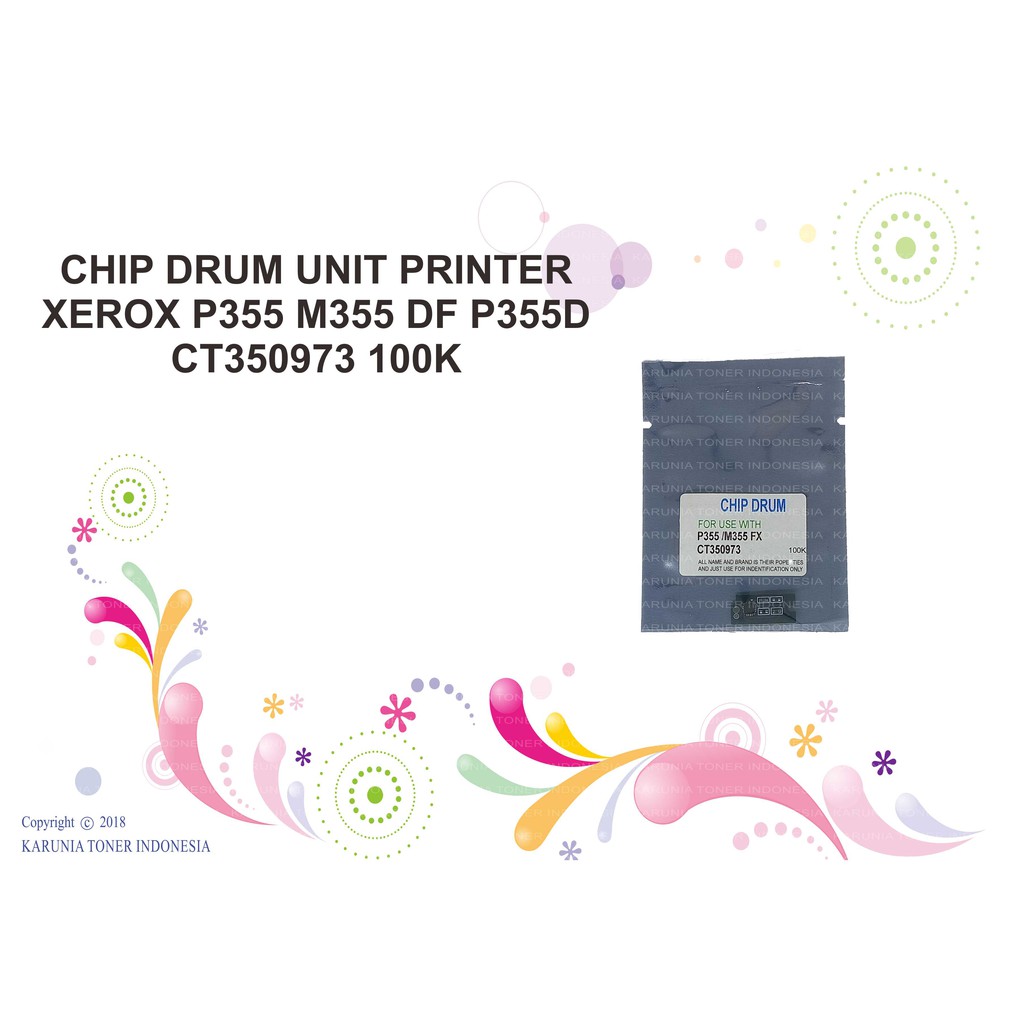 CHIP DRUM UNIT PRINTER XEROX P355 M355 DF P355D CT350973 100K