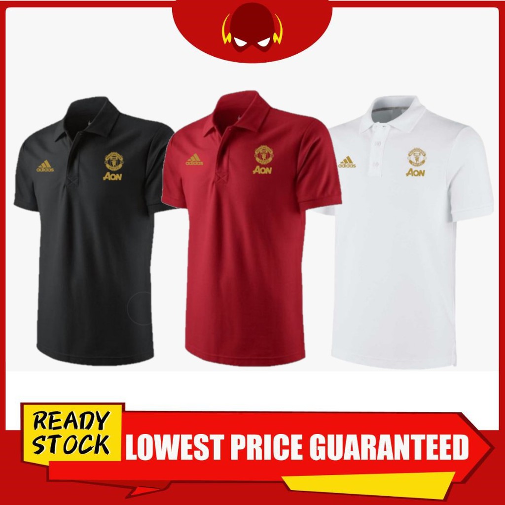 ⭐️⭐️⭐️⭐️⭐️POLO LOGO SHOPEE NO.1 AON MANCHESTER UNITED GOLD EDDITION ADIDAS POLO TSHIRT / UNISEX TEE 