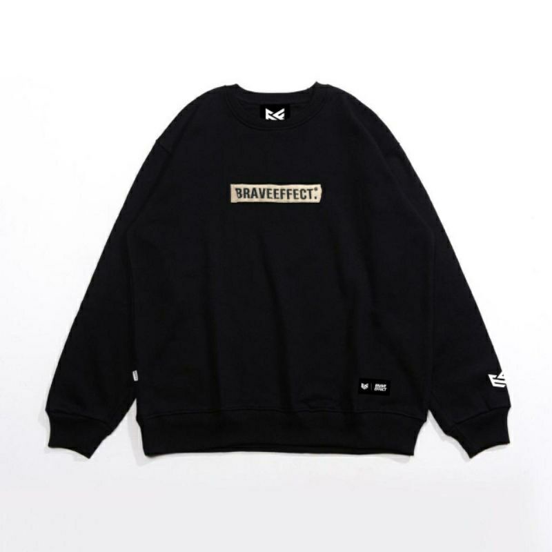 sweater crewneck pria wanita BORDIR BRAVEEFECT X AMNESIA CLUB switer unisex premium distro(COD)