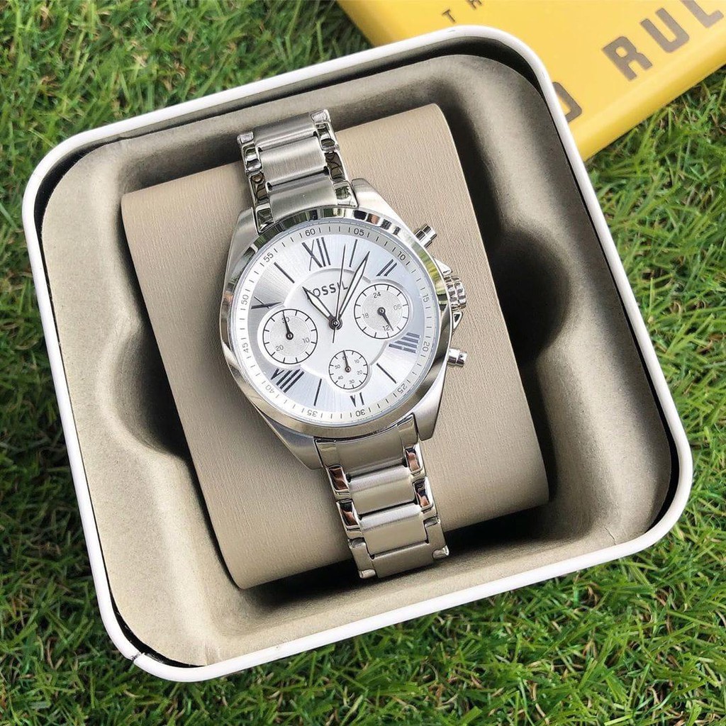 Jual Jam tangan wanita Merk Fossil Original type BQ3035 / BQ 3035 Silver  Series Indonesia|Shopee Indonesia