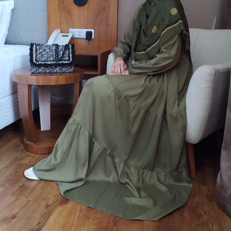 Kemala Homewear Matcha Florida Bella Homedress Rayon Twill Raissa gamis terbaru |gamis wanita terbar