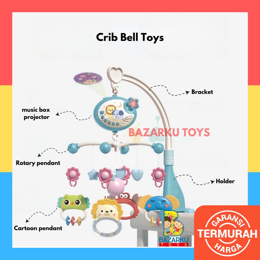 Crib Bell Toys Remote Control Rattle Bayi Mainan Kerincingan Bayi Mainan Bayi Newborn Mainan Bayi Gantung Putar