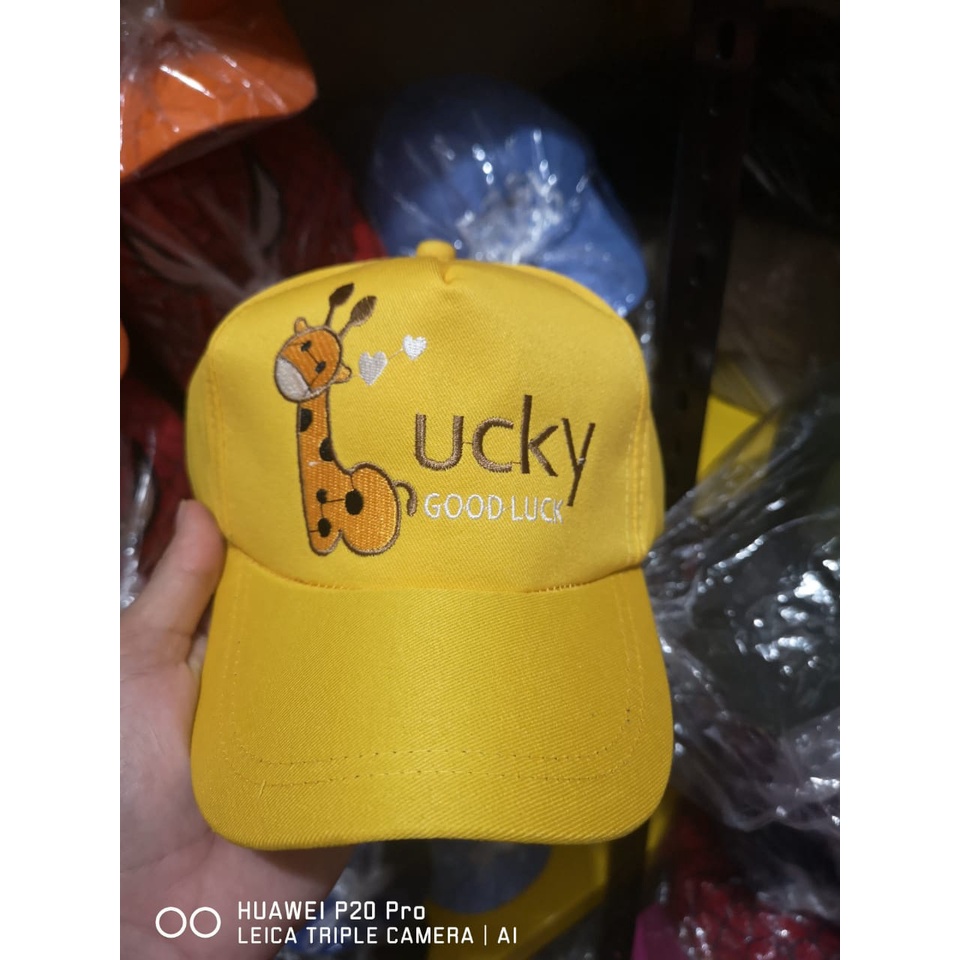 Topi Anak Anak Lucky Good Luck BordirJerapah Good Lucky