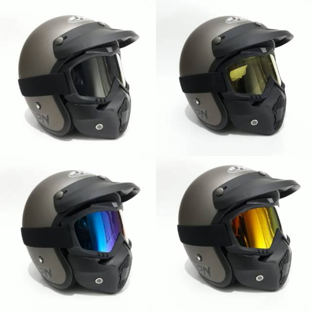 Helm bogo jpn arc ABU GRANITO dop topi pdk + mask