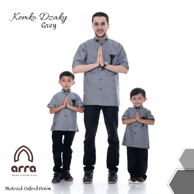 Baju Koko Kurta Pakistan Couple Ayah Dan Anak Lengan Pendek Dzaky Original Premium