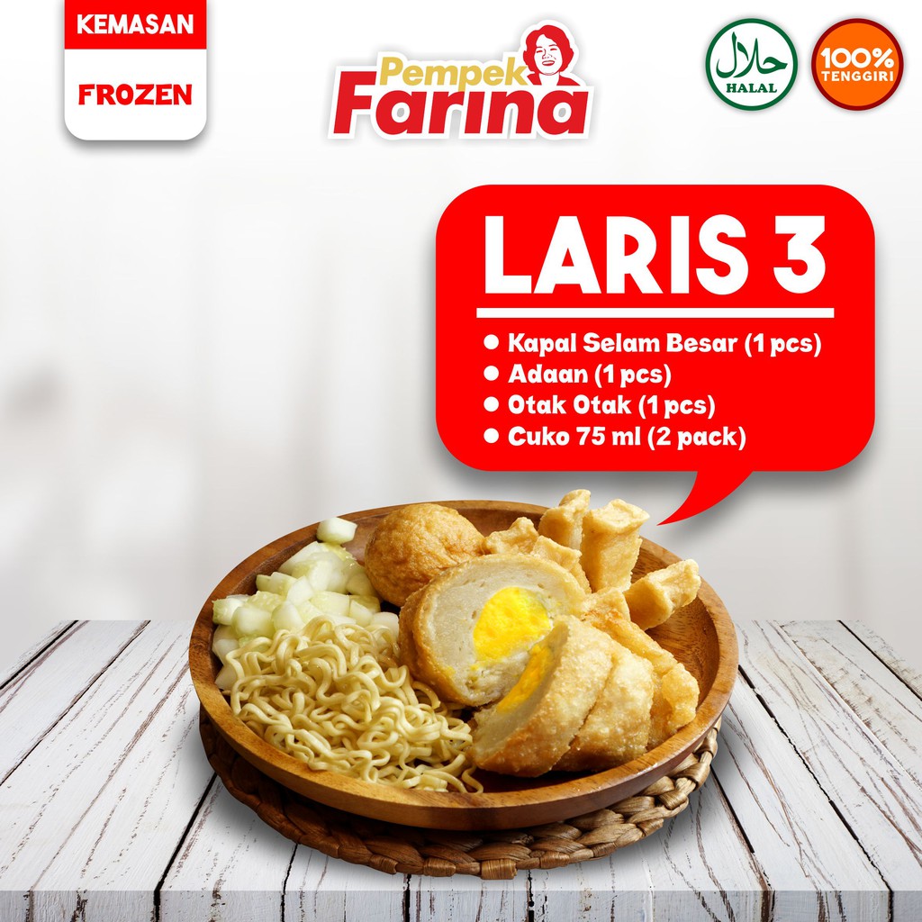 PEMPEK FARINA PAKET LARIS 3 || Pempek Asli palembang 100% tenggiri pilihan