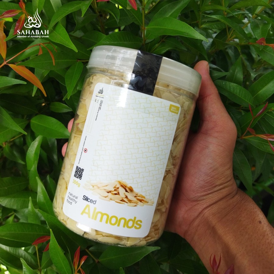 

Kacang Almond Iris Mentah / Almon Sliced Raw 300 gr Premium Sahabah