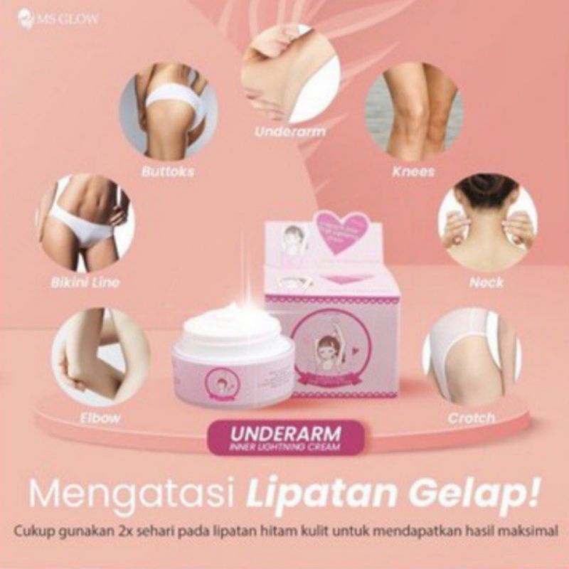 UNDERARM MS GLOW - CREAM PEMUTIH KETIAK DAN BAGIAN LIPATAN