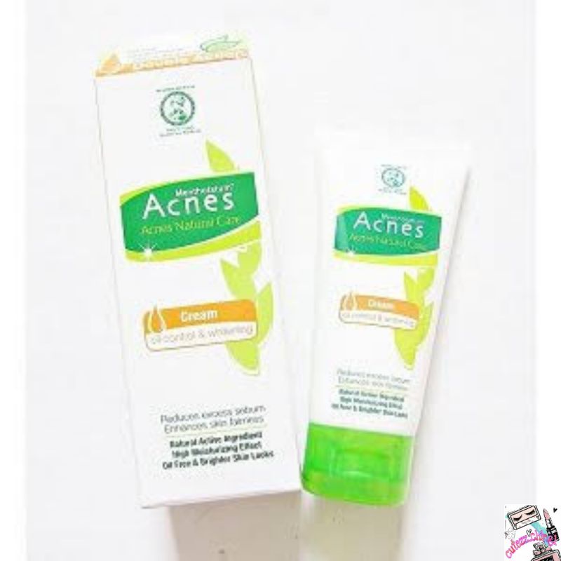 ☃Cutezz_Ching1☃Acnes Natural Care Oil Control &amp; Whitening Cream 40g