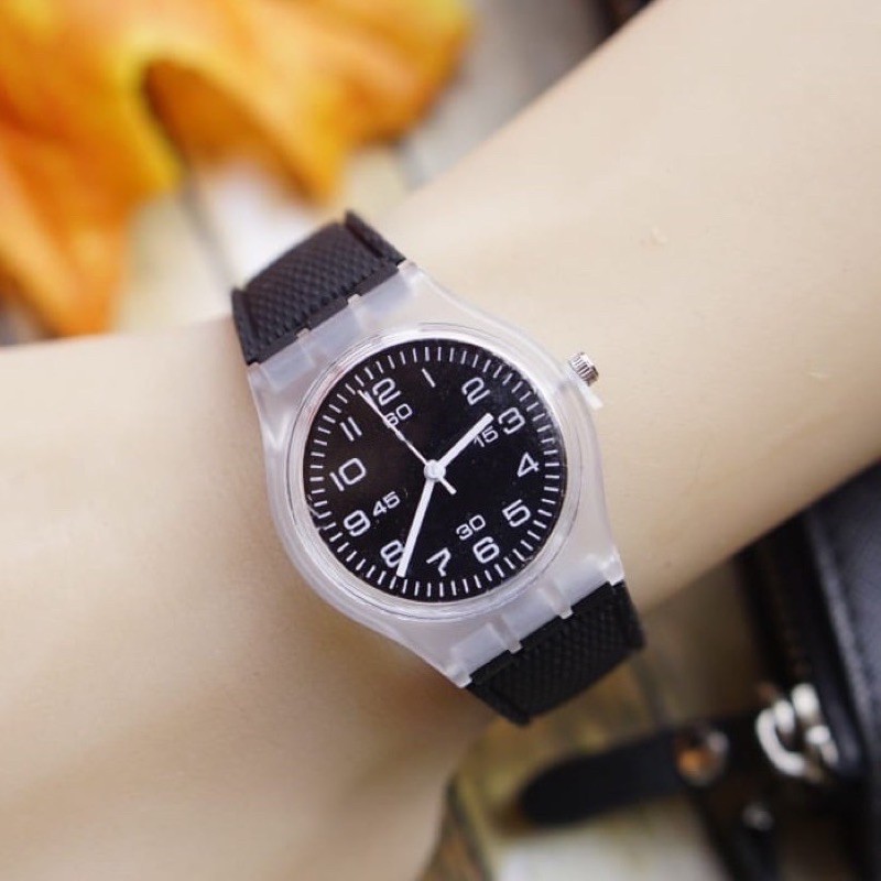 BAJ ( READY 9 WARNA ) JAM TANGAN MURAH RUBBER BENING TRANSPARANT