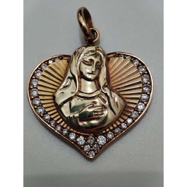 Liontin emas 70 bunda maria hati