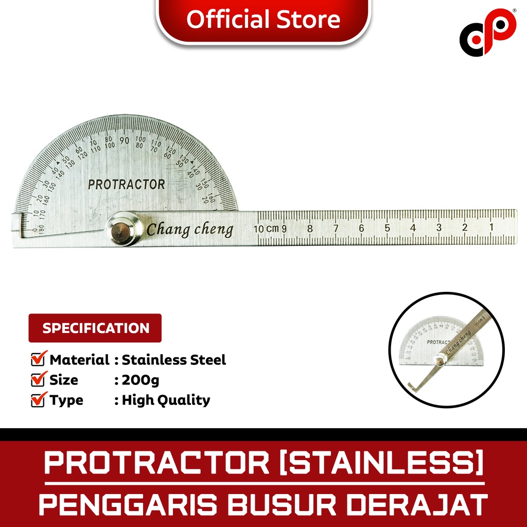 Protractor | Penggaris Busur Derajat | Stainless
