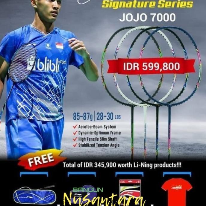 Baru Raket Badminton Lining Jonathan Christie Jojo 7000 Original Woedieproject