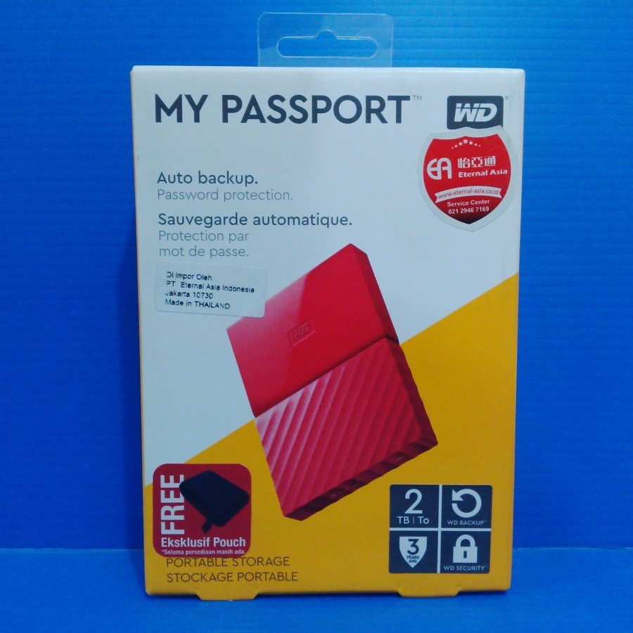HARDISK EXTERNAL 2TB WD NEW DESIGN MY PASSPORT 2.5 HARDISK EXTERNAL 1T
