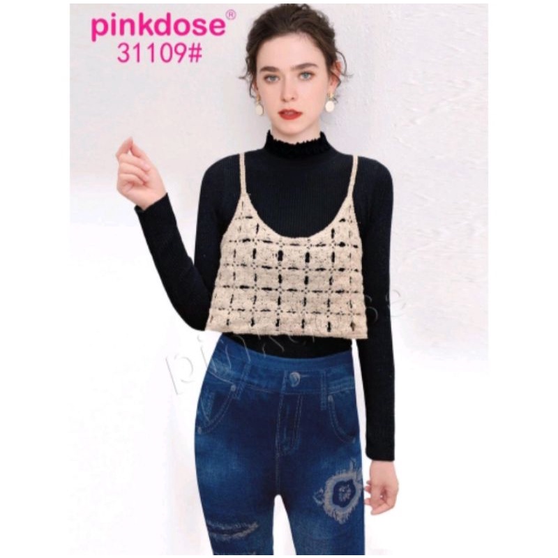 VEST RAJUT PINKDOSE BORDIR IMPORT PREMIUM